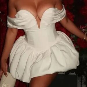 Oh Polly White Cream Dress Jessamy